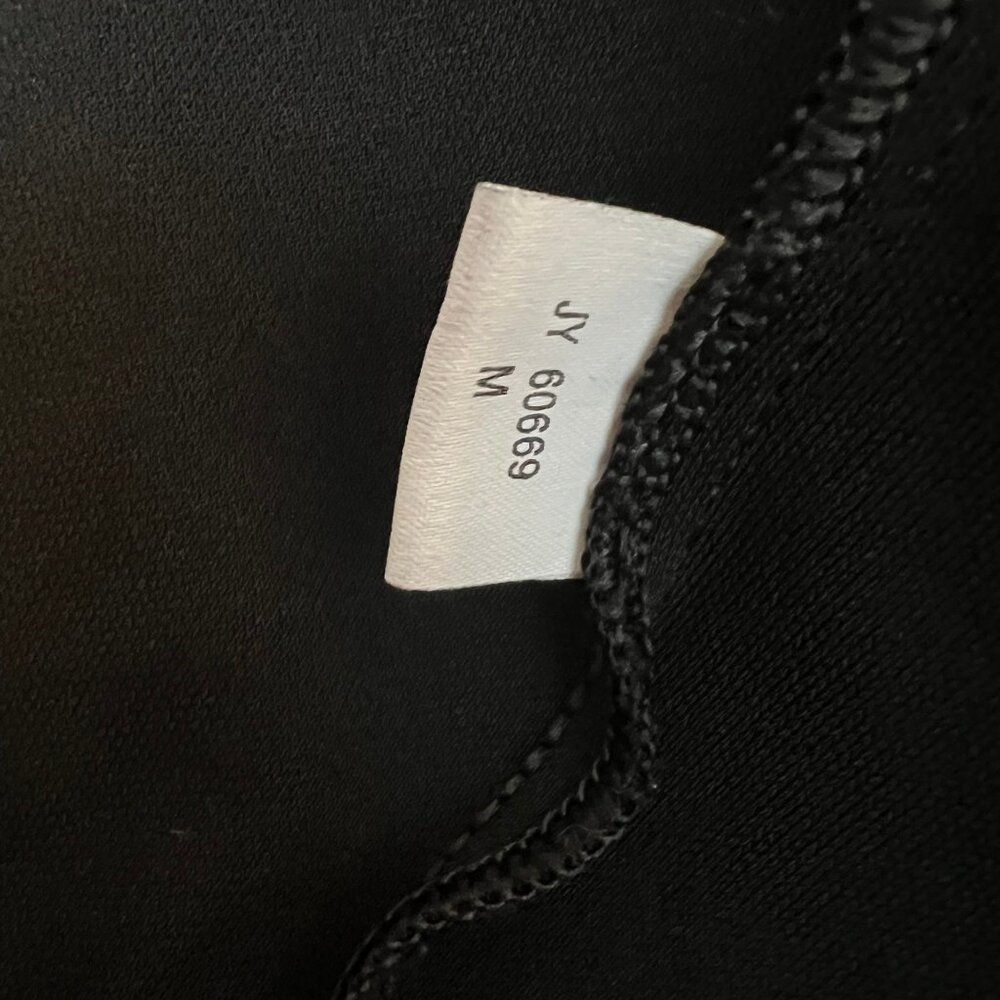 BCBGMAXAZRIA Vintage 90s Black Cowl Neck Long Sleeve Stretch Midi Dress‎ Medium - Picture 5 of 7